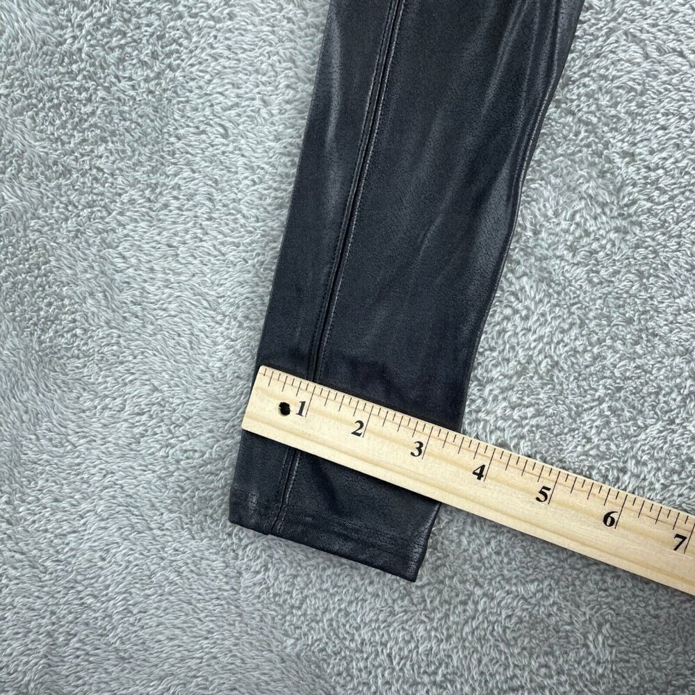 Spanx Black Faux Leather Leggings XS High-Waisted Shaping Pants 5089 - Picture 8 of 10